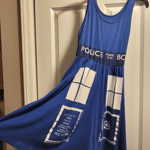Doctor Who Her Universe Sleeveless Tardis Skater Dress size Small